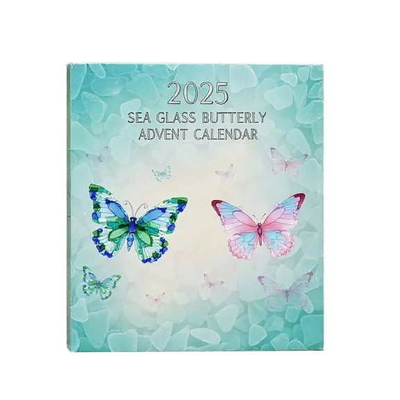 2025 Sea Glass Advent Calendar – Christmas Countdown Decoration for Home or Outdoor Display – Holiday Gift with Exquisite Coastal Design
