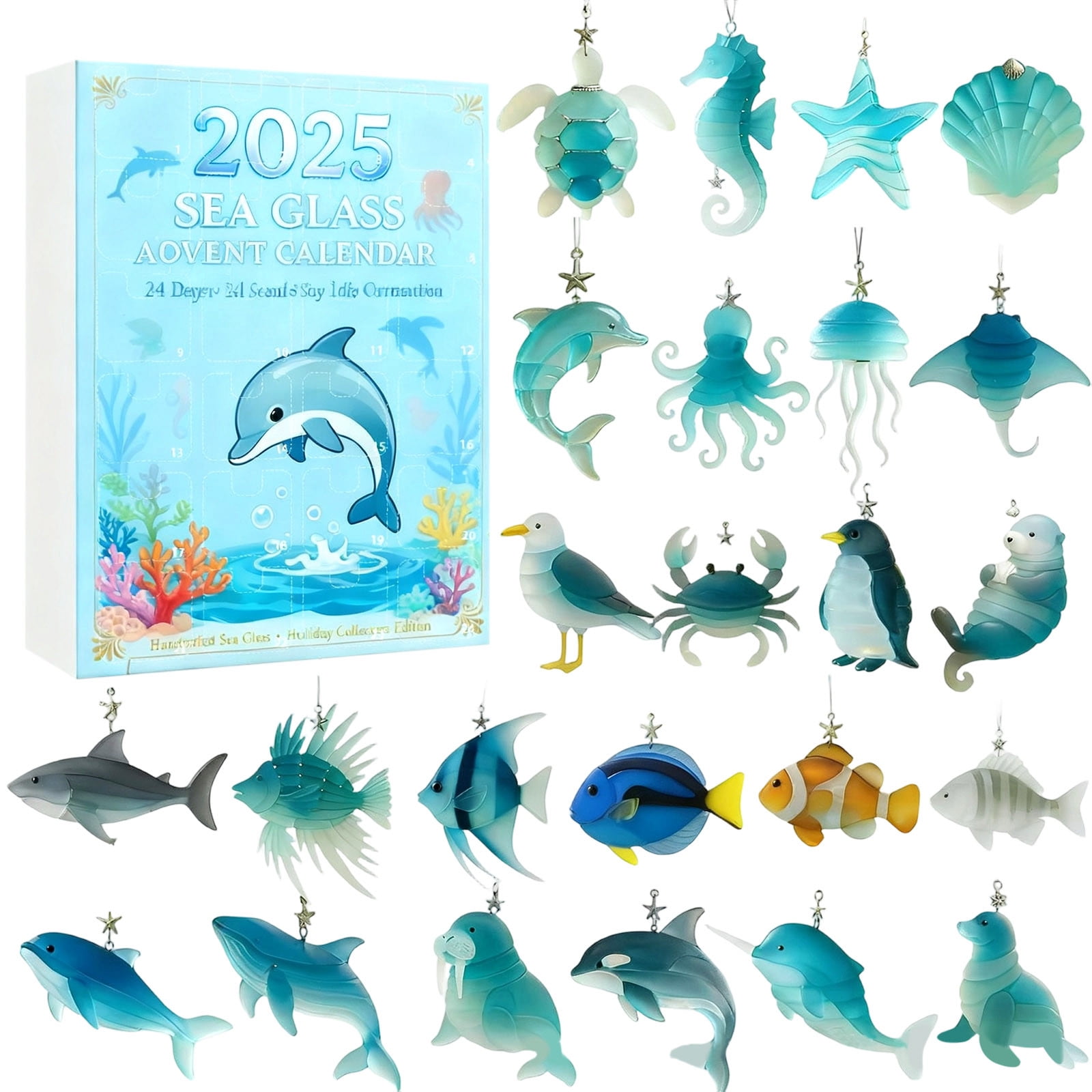 2025 Sea Glass Life Advent Calendar 24 Days -themed Christmas Countdown ...