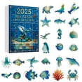 thumbnail image 1 of 2025 Sea Glass Marine Life Advent Calendar, Sea Glass Art, Handcrafted Shapes, 24 Days Countdown, Collectible Flat Appearance, Suitable for Holiday Presents Choice, 1 of 9