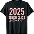 thumbnail image 1 of 2025 Senior Class Black T-Shirt with Bold Graphic & Cursive Design, 1 of 5