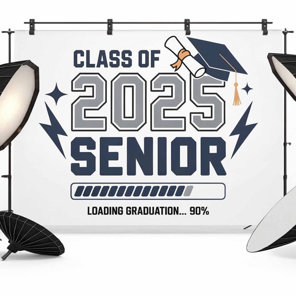2025 Senior Photography Backdrop 7x5FT, Graduation Season Navy Hat Celebration Photo Backdrops, Background for Photography Studio Photo Studio Background, Back Drop for Photoshoot