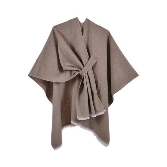2025 Shawl Wraps for Women,Pashmina Wraps for Women,Wrap Cardigan Cape Wool Shoulder Top Sweater Scarf Khaki Free
