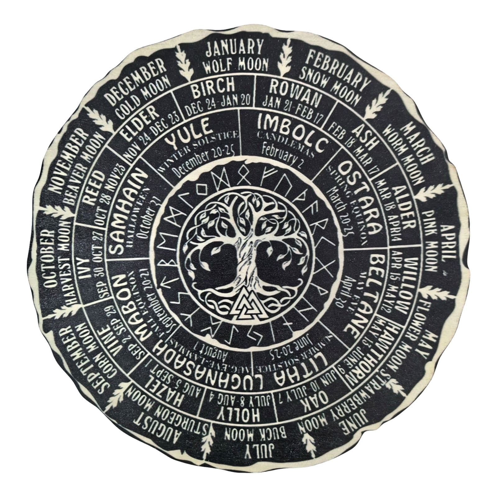 2025 Simplified and Personalized Calendar Tree Calendar Wheel Of The