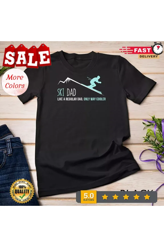 2025/Ski Dad Funny Cute Winter Skiing Gift T-Shirt Unisex T-shirt