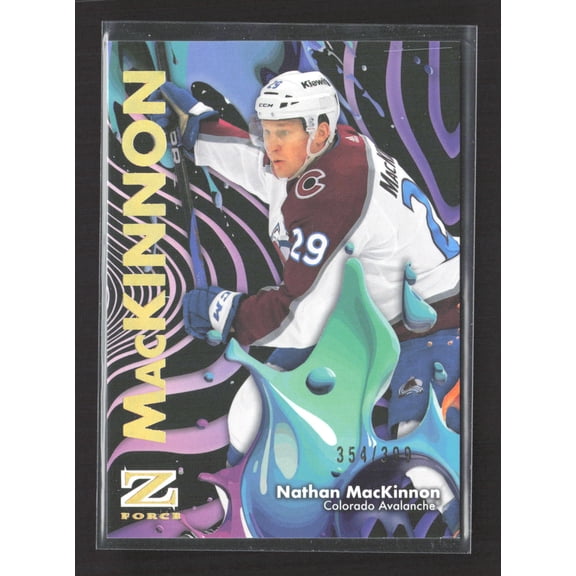 2025 SkyBox Metal Universe Z-Force Nathan MacKinnon #42 Rave /399