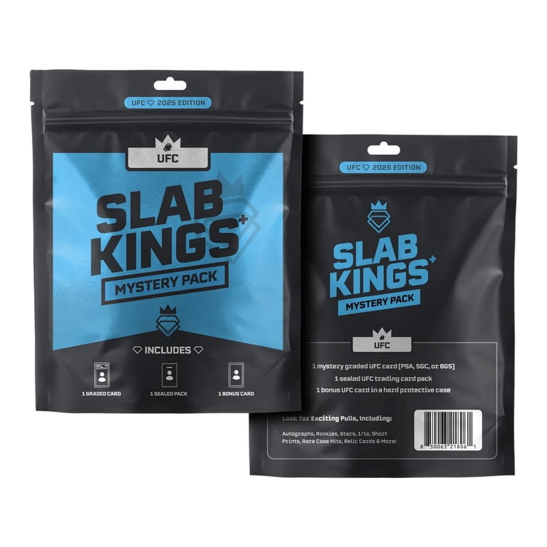 2025 Slab Kings Plus UFC Edition  1 Graded Card + 1 Sealed Pack + 1 Bonus  Card