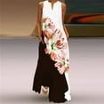 thumbnail image 1 of 2025 Sleeveless Elegant Black Blue Dress Casual Plus Size Long Dresses Summer Beach Woman 3D Rose Print Maxi Dress Women, 1 of 6