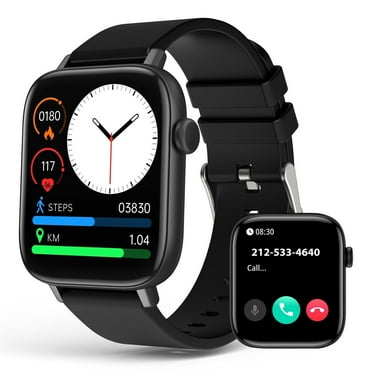 SOUYIE 2025 Smart Watches For Women Men, 1.9'' Fitness Tracker With Bluetooth Call/Answer, IP67 Waterproof Smartwatch with Alexa Built-infor android iphone,Pedometer,Black