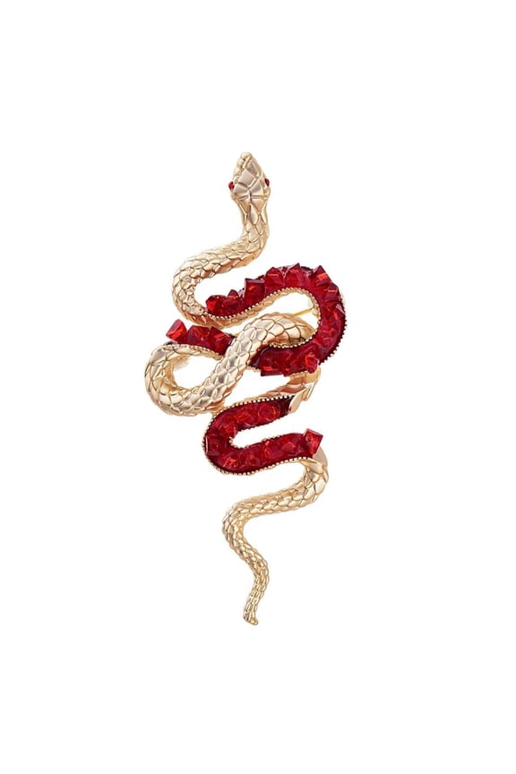 2025 Snake Year Brooch Pin Rhinestones Brooch Suit Scarf Pin for Fashion Adult Chinese Cultural Enthusiasts Formal Event