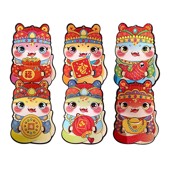 A 2025 Snake Year Red Packet Set, 6-Piece Money Envelopes With 16.6X8.7Cm Size, Traditional Design For Chinese New Year, Kids Celebration And Gift Giving, 6.54X3.43In 0.28Lb
