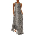 thumbnail image 1 of 2025 Snakeskin Python Dress Summer Classic Faux Animal Print Korean Fashion Casual Long Dresses Vintage Maxi Dress Big Size 4XL, 1 of 1