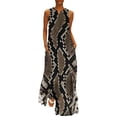 thumbnail image 1 of 2025 Snakeskin Python Dress Summer Classic Faux Animal Print Korean Fashion Casual Long Dresses Vintage Maxi Dress Big Size 4XL, 1 of 1