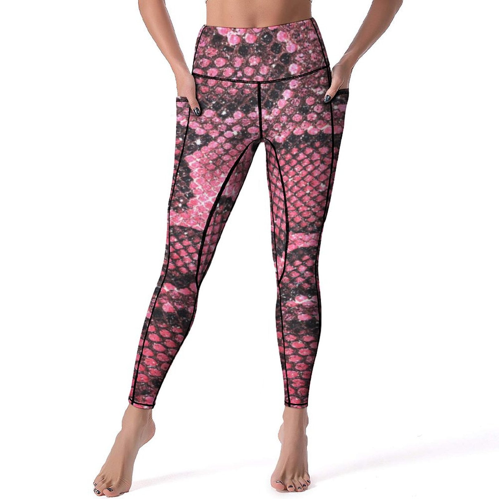 2025 Snakeskin Python Leggings Animal Print High Waist Yoga Pants Funny