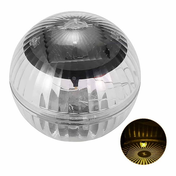 2025 Solar Floating Pool Lights Waterproof Ball Lamp with IP65 LED RGB Globe Night Light for Gargen Swimming Pool Tub Party Home Decor(Warm White/1PC)