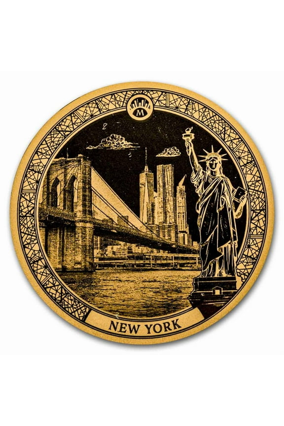 2025 Solomon Islands 1/100 oz Gold New York (Blister Pack)