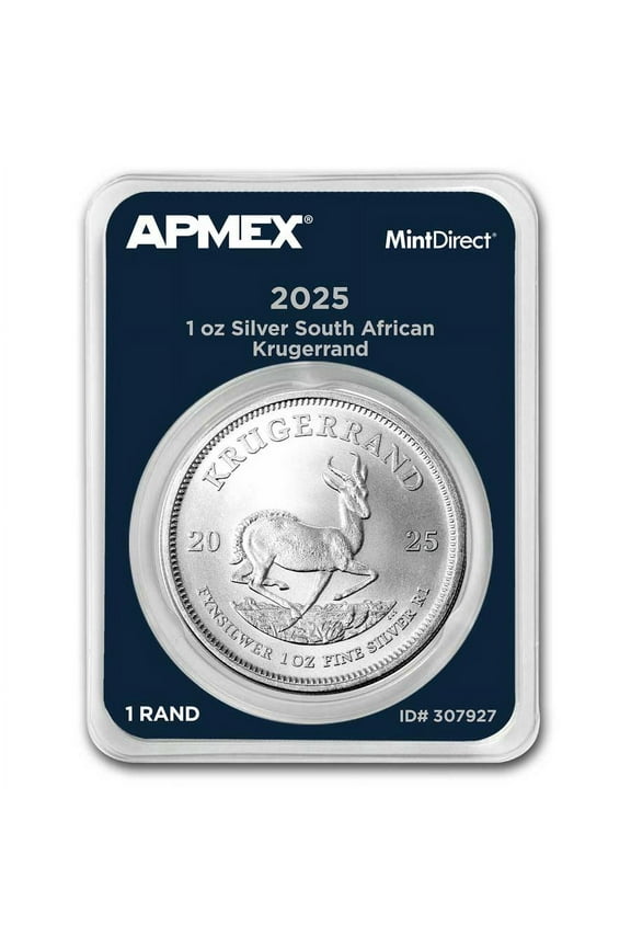 2025 South Africa 1 oz Silver Krugerrand (MintDirect Single)