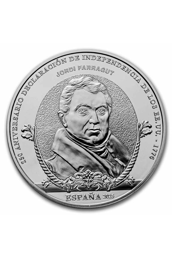 2025 Spain Jordi Farragut 250th Anniv .925 Silver