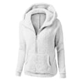 thumbnail image 1 of 2025 Spring Hoodie White Hoodie Long Sleeves Zipper Grey Cardigan Solid Color Fashion Clothes Running Hoodie(3XL), 1 of 6