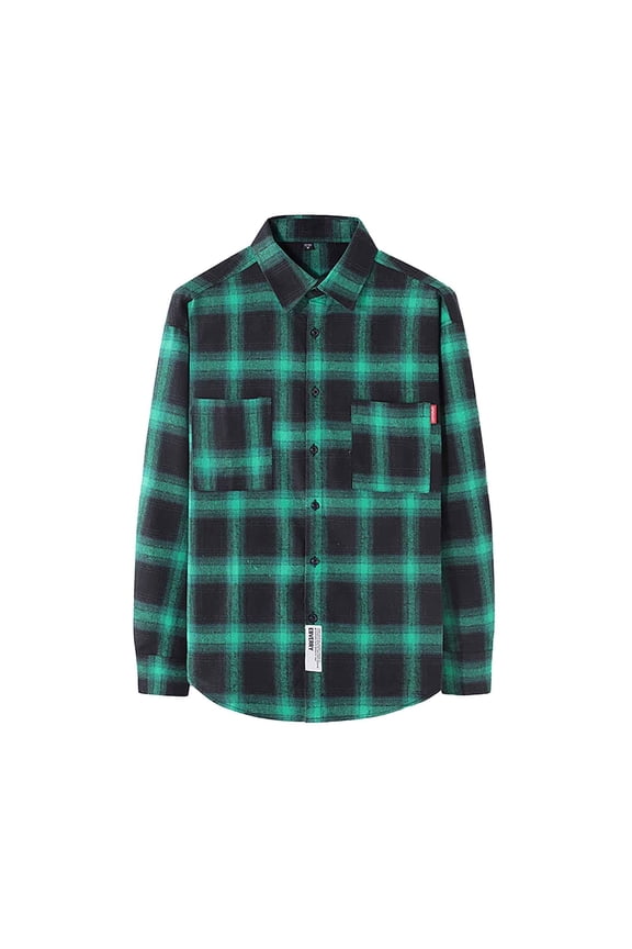 2025 Spring New Retro Tassel Long Sleeve Plaid Shirt Coat, Couple Shirt, Unisex Loose Fit, Casual