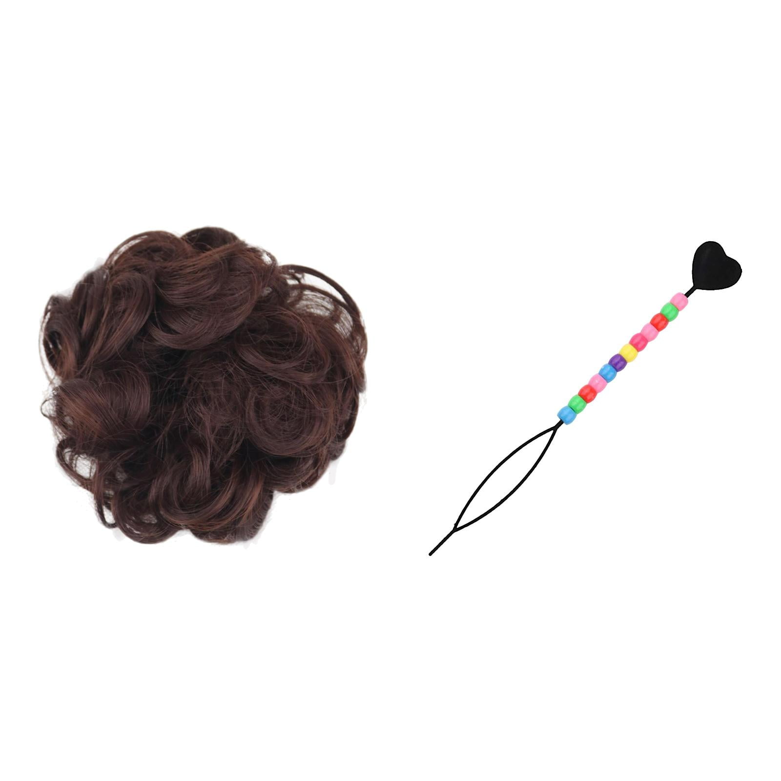 2025 Spring Sales! wig, Hair Scrunchie Wrap Curly Bun Updo Extension