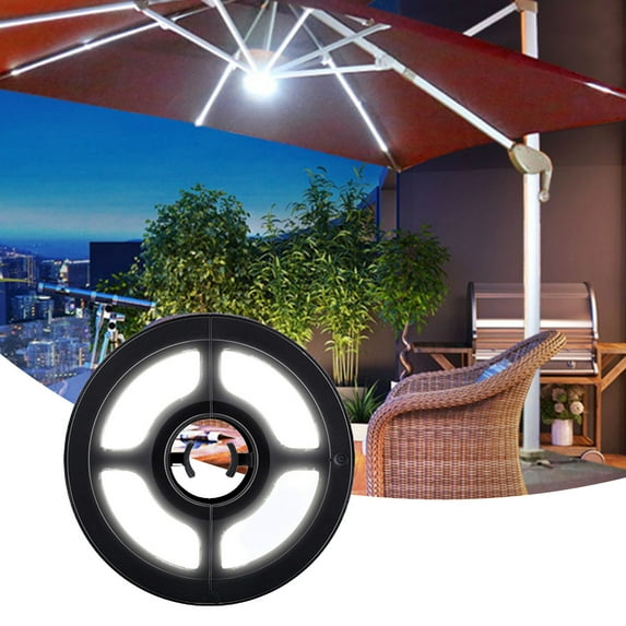Solar Umbrella Lights Outdoor,Timed Remote Control, Solar Powered Patio Umbrella Lights LED Umbrella Patio Lights For Beach Tent Camping Garden Party - B
