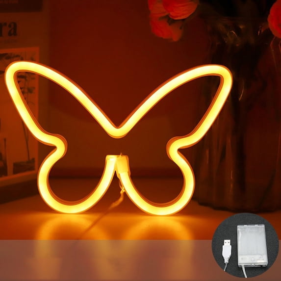 Neon Signs, LED Neon Night Light, USB/Battery Powered, Wall Sign Room Decor for Girls Bedroom, Romantic Colorful Lighting, Soft Flexible Silicon, Easy to Hang, for Parties Festivals Home