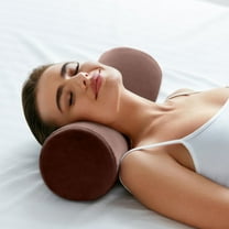 on Sale Round Cylinder Bolster Pillow, Lumbar Pillow Sofa Headrest Pillow Cushion Tube Roll Cervical Pillow for Head, Neck, Back and Legs Support - E