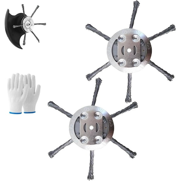 2025 String Trimmer Replacement Head,Universal Wire Weed Eater Head, Trimmer Boss Pro Weed Eater Head, Electric Replacement Steel Wire Line Trimmer Spool (2PCS 6 Head)