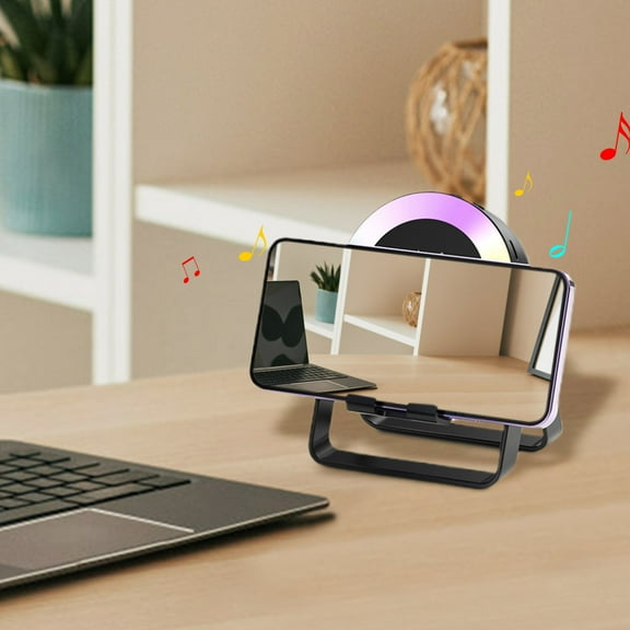 2025 Style Color Changing LED Sensor Bluetooth Speaker,Mini Bass Boosting Wireless Speaker with Music Sync Lighting for Home Office and Party Use with Enhanced Audio Visual Experience