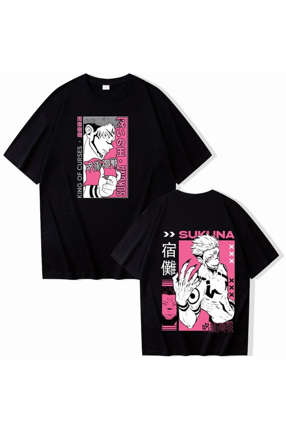 2025 Summer Anime-Inspired Unisex Harajuku Streetwear O-Neck Short Sleeve T-Shirt - Trendy Anime Style for Men & Women