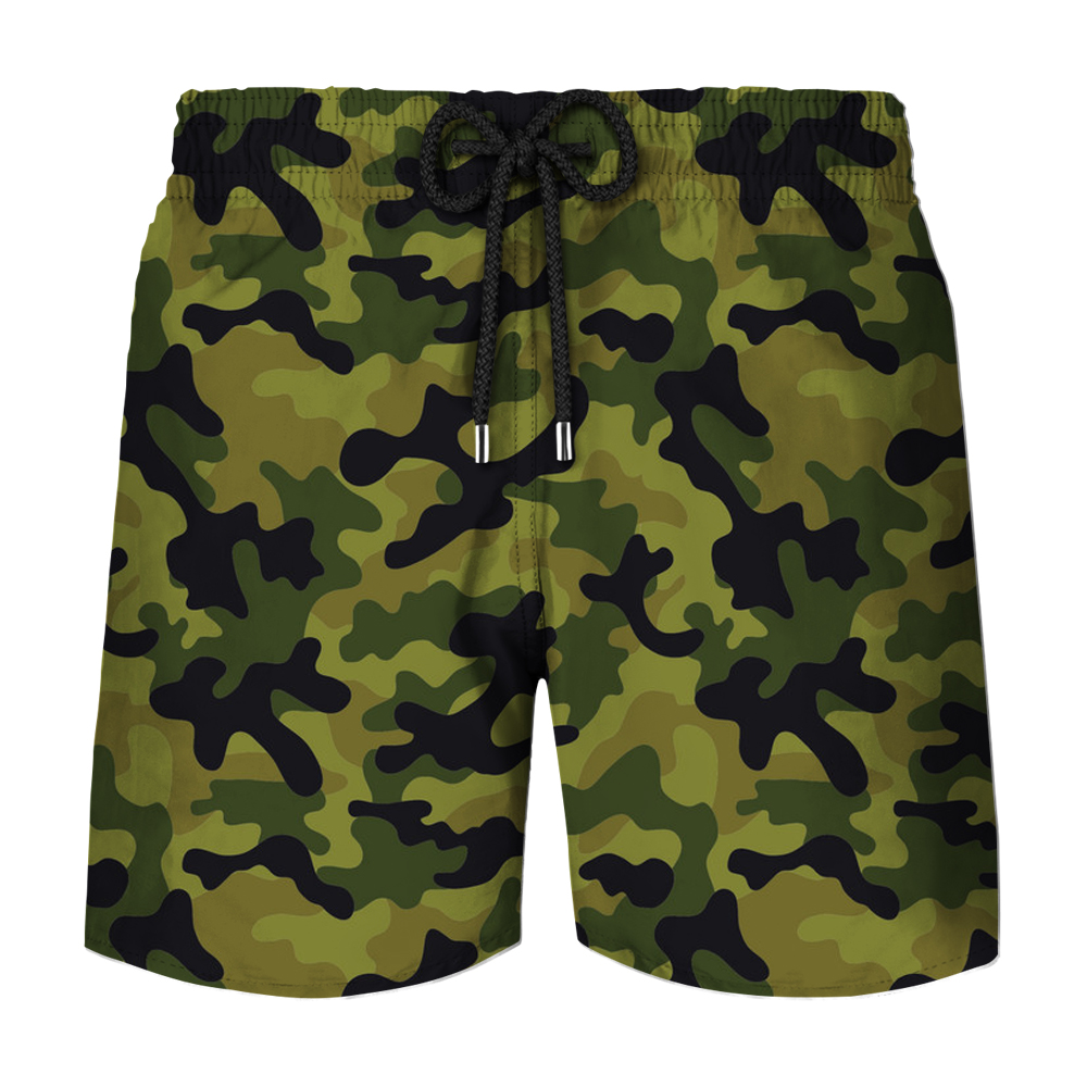 Cupshe Pink Palm Tree Print Men's Swim Trunks Summer Beach Board Shorts