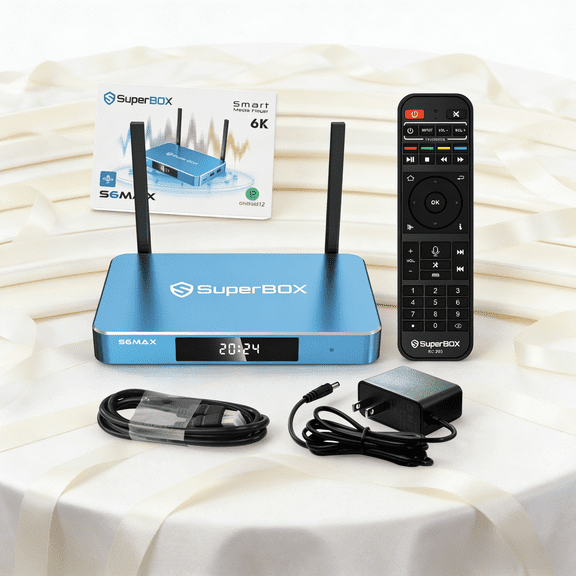 2025 SuperBox S6 Max Smart TV Box Fully Loaded | 4GB RAM + 64GB ROM | Voice Remote Control