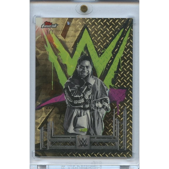 2025 Topps SuperFractor Roman Reigns Hard Signed WWE Wrestling Autograph Near Mint Card