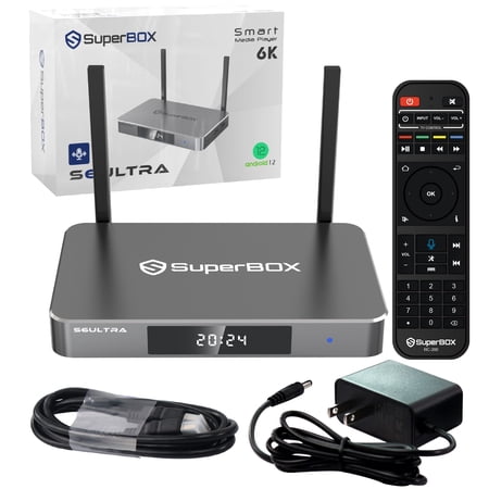 2025 Superbox S6 Ultra Latest Edition Fully Loaded, 4G+128G Large Capacity for Family Fun, Newest Stable Super Box S6ultra with Voice Remote, Time Shift & Parental Control Time,