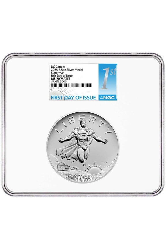 2025 Superman DC Comics 2.5 oz Silver Medal NGC MS70 FDI First Label