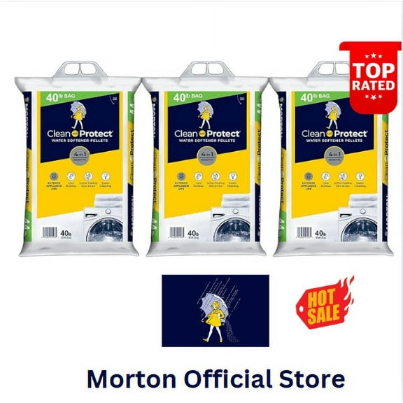 2025 Supply: Morton Clean and Protect Water Softener Salt Pellets, 40 lb