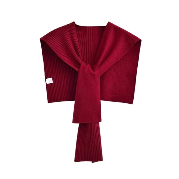 2025 Sweater Shawl Wraps Women Cute Pashmina Shawls and Wraps Knitted Sweater Shawl Scarf Cardigan Cape Shoulder Top Red Free