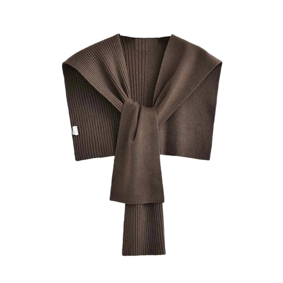 2025 Sweater Shawl Wraps for Women Sweater Knitted Knotted Shawls Travel Casual Scarf Cape Shoulder Tops Fashion Wrap Coffee Free
