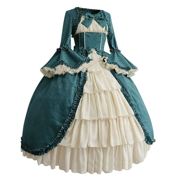 2025 Sweet Lolita Dress for Women Victorian Renaissance Dress Plus Size Cute Lace Bow Corset Medieval Dresses
