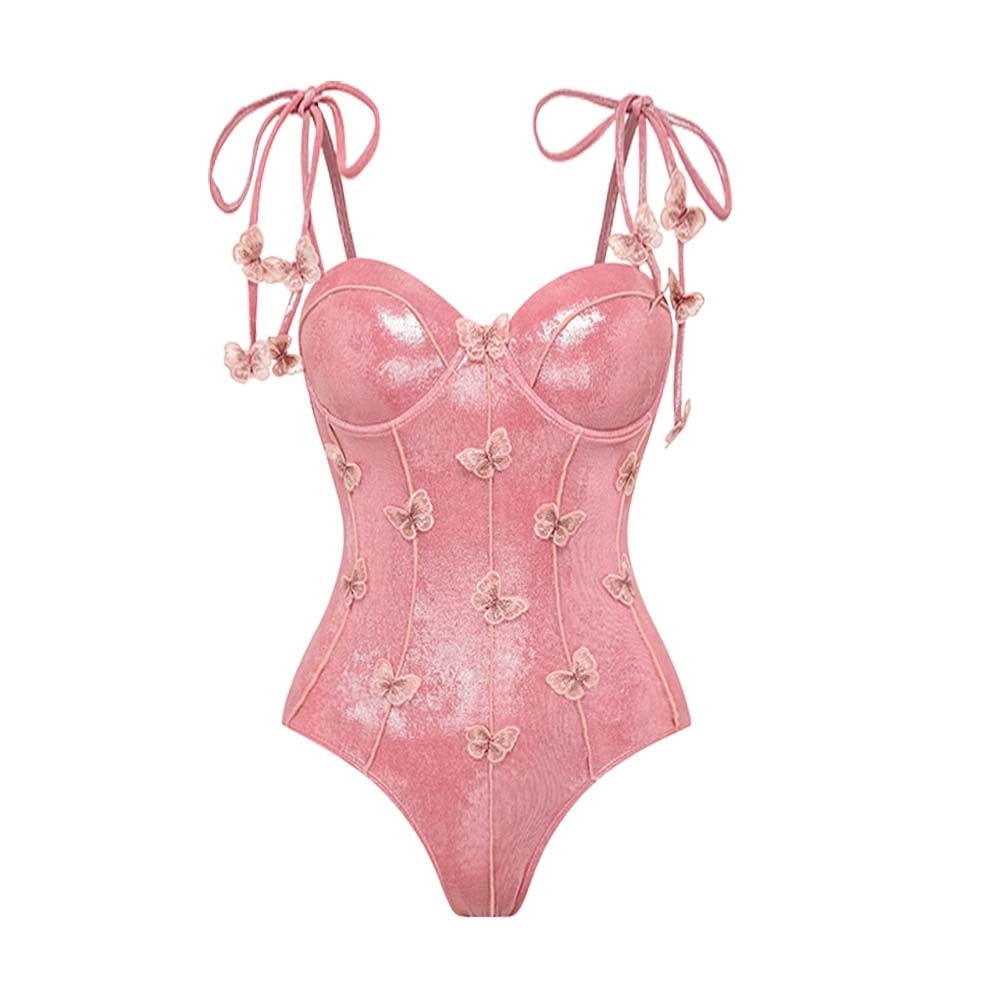 Deep V Halter One-Piece Swimsuit – 2025