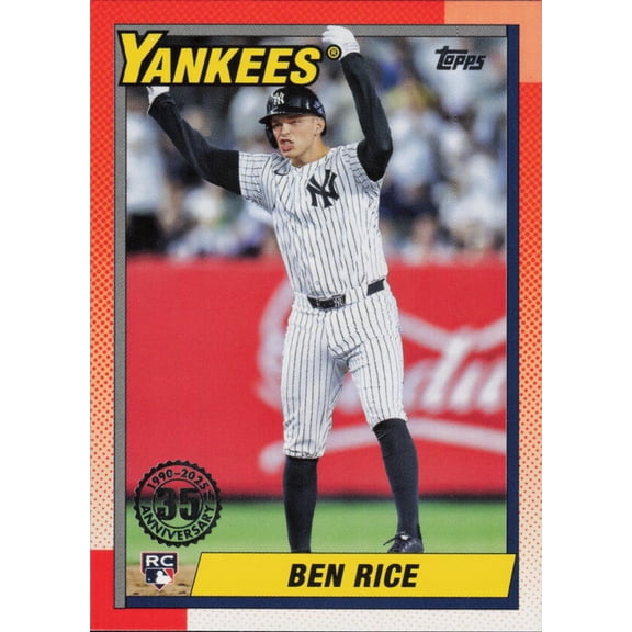 2025 TOPPS 1990 BASEBALL #T90-19 BEN RICE NEW YORK YANKEES