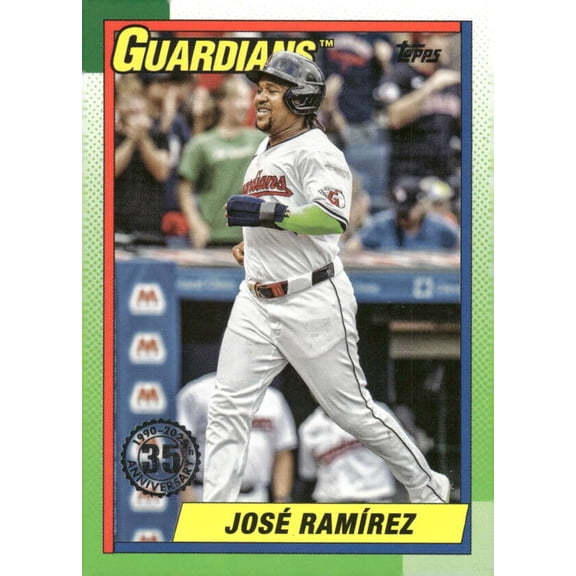 2025 TOPPS 1990 BASEBALL #T90-51 JOSE RAMIREZ CLEVELAND GUARDIANS