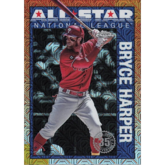 2025 TOPPS 1990 TOPPS SILVER PACK CHROME ALL-STAR #90ASC-19 BRYCE HARPER PHILADELPHIA PHILLIES
