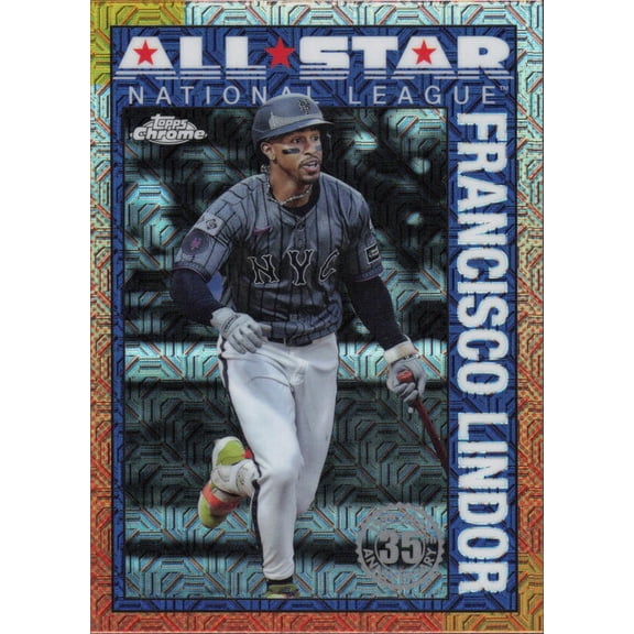 2025 TOPPS 1990 TOPPS SILVER PACK CHROME ALL-STAR #90ASC-35 FRANCISCO LINDOR NEW YORK METS