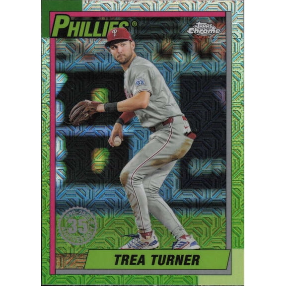 2025 TOPPS 1990 TOPPS SILVER PACK CHROME #T90C-39 TREA TURNER PHILADELPHIA PHILLIES