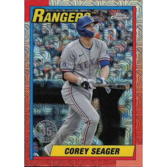 2025 TOPPS 1990 TOPPS SILVER PACK CHROME #T90C-70 COREY SEAGER TEXAS RANGERS