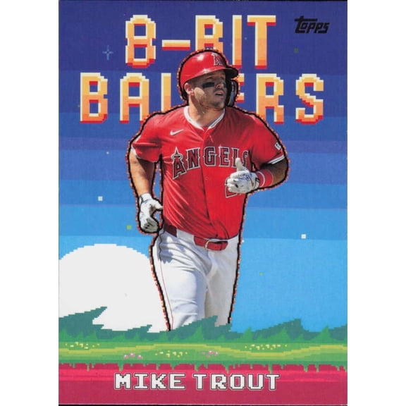 2025 TOPPS CELEBRATION 8-BIT BALLERS #8B-2 MIKE TROUT LOS ANGELES ANGELS
