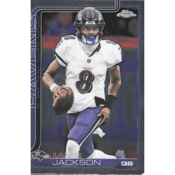 2025 TOPPS CHROME #24 LAMAR JACKSON BALTIMORE RAVENS