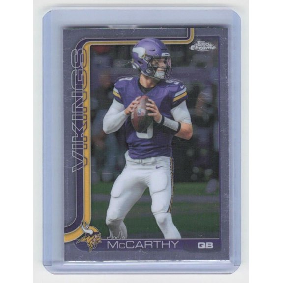 2025 Topps Chrome JJ McCarthy #199 Near Mint NFL Minnesota Vikings Football Card