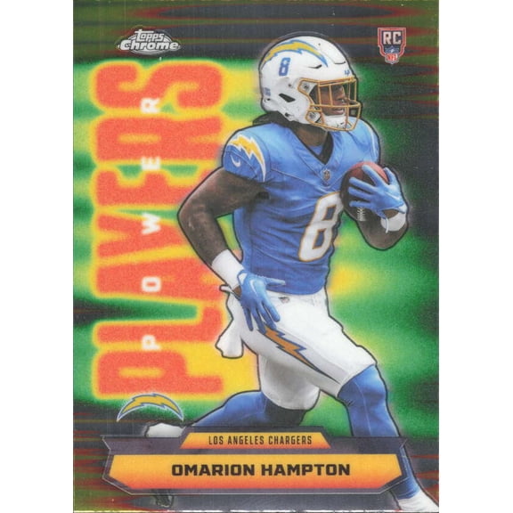 2025 TOPPS CHROME POWER PLAYERS #PP-17 OMARION HAMPTON LOS ANGELES CHARGERS